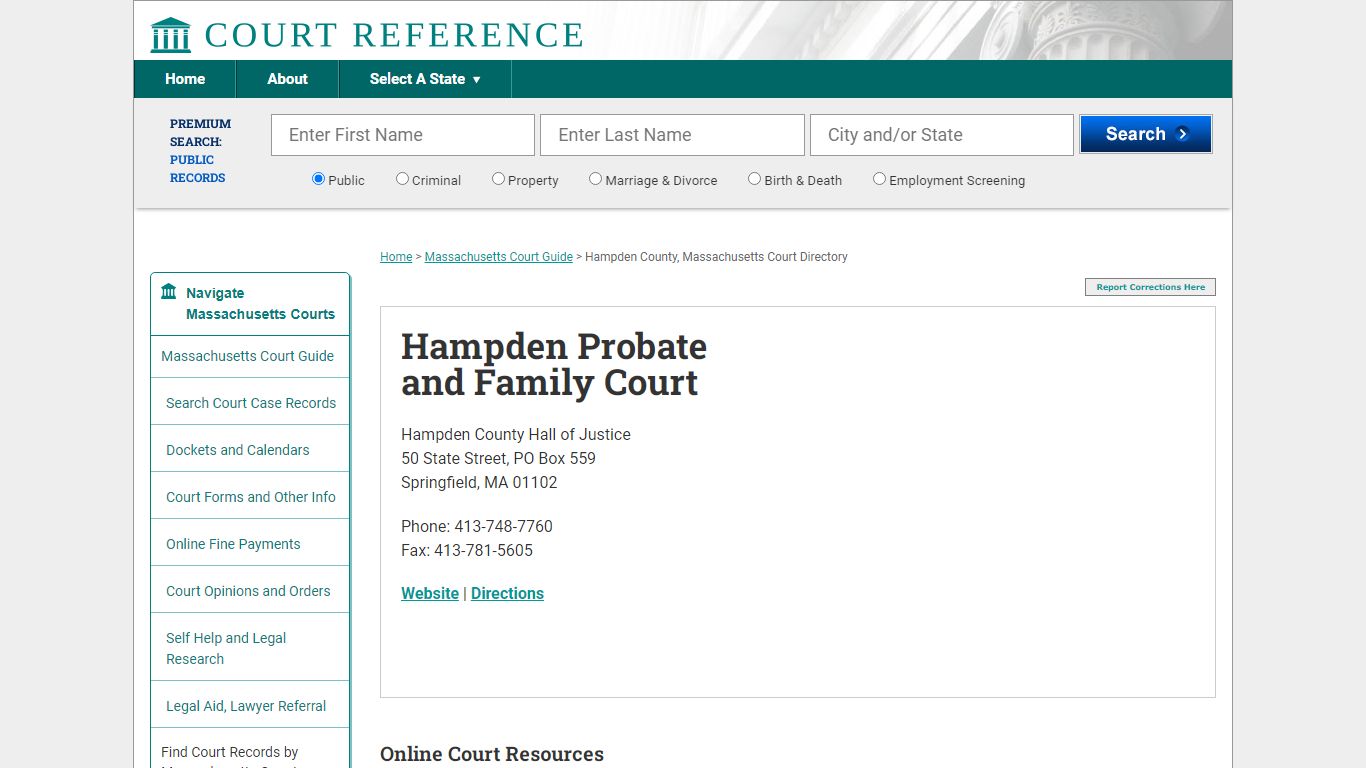 Hampden Probate and Family Court